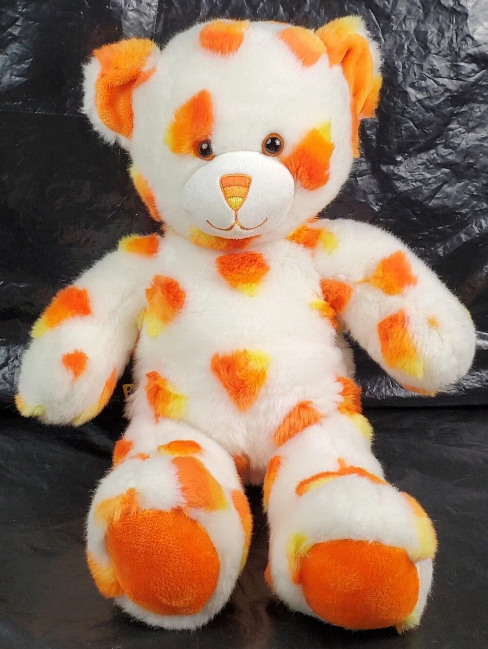 Build-A-Bear BAB 2010 Candy Corn Teddy Limited Edition Halloween Plush - EUC